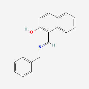 molecular formula C18H15NO B3231781 2-Naphthalenol, 1-[[(phenylmethyl)imino]methyl]- CAS No. 13293-99-7