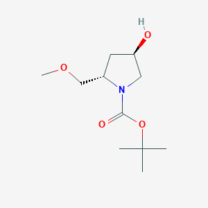 molecular formula C11H21NO4 B3231786 (2S,4R)-1-(tert-butoxycarbonyl)-4-hydroxy-2-methoxymethylpyrrolidine CAS No. 132945-85-8