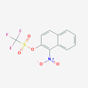 molecular formula C11H6F3NO5S B3231824 1-Nitronaphthalen-2-yl triflate CAS No. 132993-24-9
