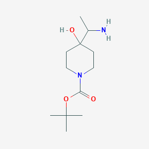 4-(1-Amino-ethyl)-4-hydroxy-piperidine-1-carboxylic acid tert-butyl ester