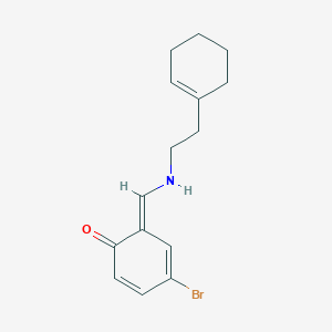 molecular formula C15H18BrNO B323192 (6E)-4-bromo-6-[[2-(cyclohexen-1-yl)ethylamino]methylidene]cyclohexa-2,4-dien-1-one 