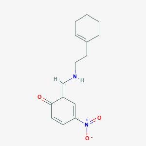 molecular formula C15H18N2O3 B323193 (6E)-6-[[2-(cyclohexen-1-yl)ethylamino]methylidene]-4-nitrocyclohexa-2,4-dien-1-one 