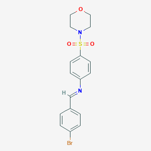molecular formula C17H17BrN2O3S B323194 N-(4-bromobenzylidene)-4-(4-morpholinylsulfonyl)aniline 