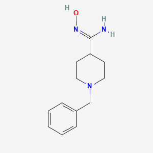 molecular formula C13H19N3O B3231973 4-Piperidinecarboximidamide, N-hydroxy-1-(phenylmethyl)- CAS No. 1331957-60-8