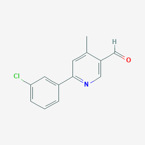 2-(3-Chlorophenyl)-4-methylpyridine-5-carboxaldehyde