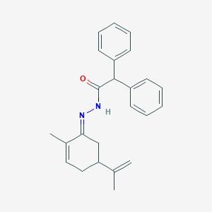 molecular formula C24H26N2O B323199 N'-(5-isopropenyl-2-methyl-2-cyclohexen-1-ylidene)-2,2-diphenylacetohydrazide 