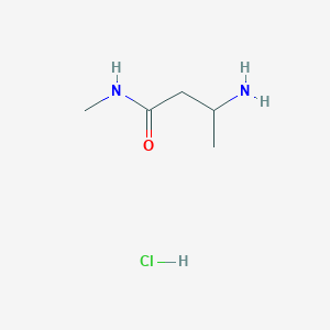 molecular formula C5H13ClN2O B3231992 3-amino-N-methylbutanamide hydrochloride CAS No. 1332531-66-4
