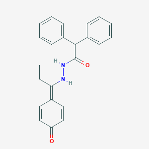 molecular formula C23H22N2O2 B323200 N'-[1-(4-oxocyclohexa-2,5-dien-1-ylidene)propyl]-2,2-diphenylacetohydrazide 