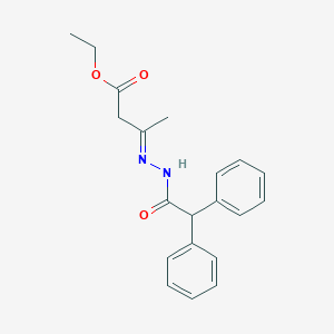 molecular formula C20H22N2O3 B323201 Ethyl 3-[(diphenylacetyl)hydrazono]butanoate 