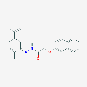 molecular formula C22H24N2O2 B323202 N'-(5-isopropenyl-2-methyl-2-cyclohexen-1-ylidene)-2-(2-naphthyloxy)acetohydrazide 
