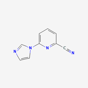 molecular formula C9H6N4 B3232081 6-(1H-imidazol-1-yl)pyridine-2-carbonitrile CAS No. 1333910-61-4