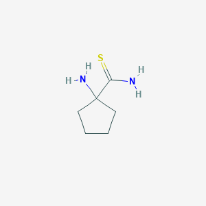 molecular formula C6H12N2S B3232089 1-Aminocyclopentane-1-carbothioamide CAS No. 1334146-12-1