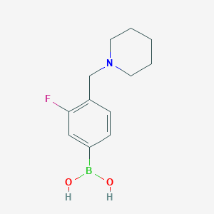 molecular formula C12H17BFNO2 B3232118 3-氟-4-(哌啶-1-基甲基)苯硼酸 CAS No. 1334173-50-0