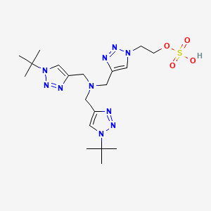 1H-1,2,3-Triazole-1-ethanol, 4-[[bis[[1-(1,1-dimethylethyl)-1H-1,2,3-triazol-4-yl]methyl]amino]methyl]-, 1-(hydrogen sulfate)