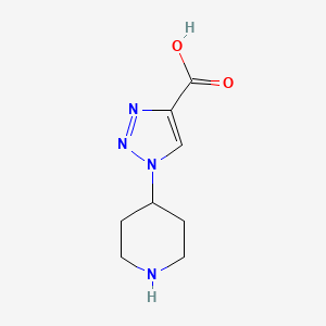 molecular formula C8H12N4O2 B3232158 1-(Piperidin-4-yl)-1H-1,2,3-triazole-4-carboxylic acid CAS No. 1334487-58-9
