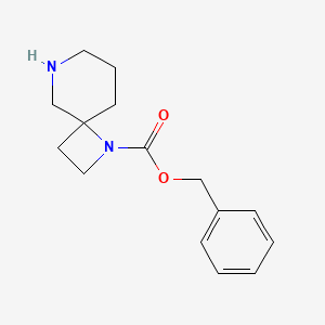molecular formula C15H20N2O2 B3232165 Benzyl 1,6-diazaspiro[3.5]nonane-1-carboxylate CAS No. 1334499-82-9