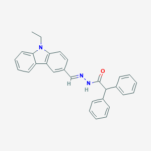 molecular formula C29H25N3O B323217 N'-[(9-ethyl-9H-carbazol-3-yl)methylene]-2,2-diphenylacetohydrazide 