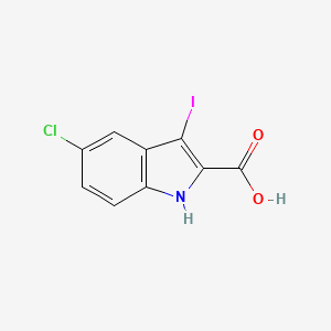 molecular formula C9H5ClINO2 B3232173 1H-Indole-2-carboxylic acid, 5-chloro-3-iodo- CAS No. 1334510-75-6