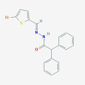 molecular formula C19H15BrN2OS B323218 N'-[(5-bromo-2-thienyl)methylene]-2,2-diphenylacetohydrazide 