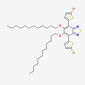 molecular formula C38H54Br2N2O2S3 B3232181 4,7-Bis(5-bromo-2-thienyl)-5,6-bis(dodecyloxy)-2,1,3-benzothiadiazole CAS No. 1334686-71-3