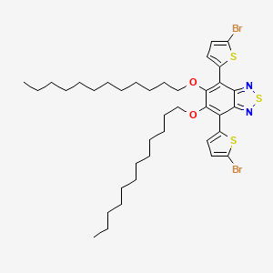 molecular formula C38H54Br2N2O2S3 B3232181 4,7-双(5-溴-2-噻吩基)-5,6-双(十二烷氧基)-2,1,3-苯并噻二唑 CAS No. 1334686-71-3