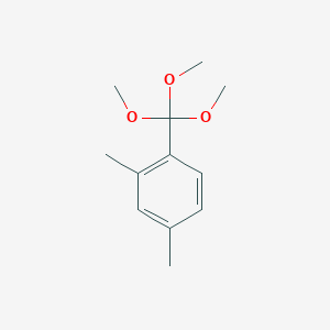 molecular formula C12H18O3 B3232188 2,4-Dimethyl-1-(trimethoxymethyl)benzene CAS No. 133473-80-0