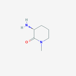 molecular formula C6H12N2O B3232196 (R)-3-Amino-1-methylpiperidin-2-one CAS No. 1335001-53-0