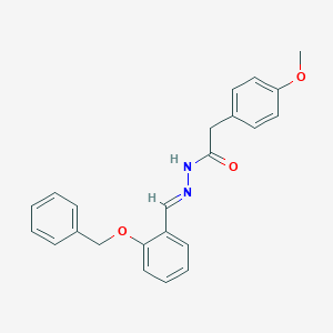 molecular formula C23H22N2O3 B323222 N'-[2-(benzyloxy)benzylidene]-2-(4-methoxyphenyl)acetohydrazide 