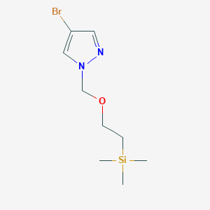 molecular formula C9H17BrN2OSi B3232229 4-bromo-1-((2-(trimethylsilyl)ethoxy)methyl)-1H-pyrazole CAS No. 133560-58-4