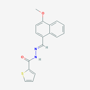 molecular formula C17H14N2O2S B323223 N'-[(4-methoxy-1-naphthyl)methylene]-2-thiophenecarbohydrazide 