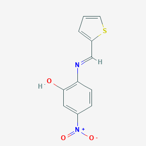 molecular formula C11H8N2O3S B323226 5-Nitro-2-[(2-thienylmethylene)amino]phenol 