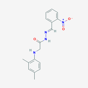 2-(2,4-dimethylanilino)-N'-{2-nitrobenzylidene}acetohydrazide