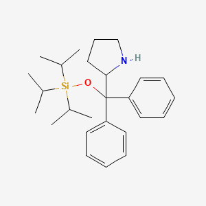 molecular formula C26H39NOSi B3232379 2-[alpha-(Triisopropylsiloxy)benzhydryl]pyrrolidine CAS No. 1339961-44-2