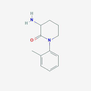 molecular formula C12H16N2O B3232387 3-Amino-1-(2-methylphenyl)piperidin-2-one CAS No. 1340035-39-3