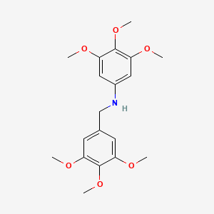 molecular formula C19H25NO6 B3232403 3,4,5-Trimethoxy-N-(3,4,5-trimethoxybenzyl)aniline CAS No. 134029-89-3