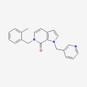 molecular formula C21H19N3O B3232417 6-(2-methylbenzyl)-1-(3-pyridylmethyl)-1,6-dihydro-7H-pyrrolo[2,3-c]pyridin-7-one CAS No. 1340902-99-9