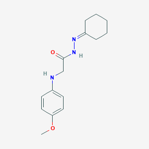 molecular formula C15H21N3O2 B323242 N'-cyclohexylidene-2-(4-methoxyanilino)acetohydrazide CAS No. 302909-62-2