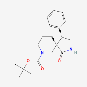 tert-butyl (4S,5R)-1-oxo-4-phenyl-2,9-diazaspiro[4.5]decane-9-carboxylate