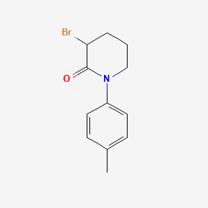 molecular formula C12H14BrNO B3232474 3-Bromo-1-(4-methylphenyl)piperidin-2-one CAS No. 1341366-78-6
