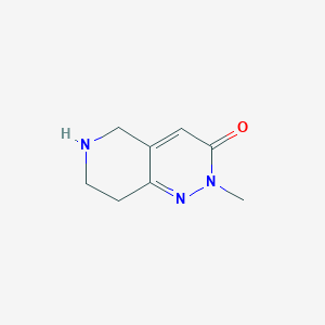 molecular formula C8H11N3O B3232492 2-methyl-5,6,7,8-tetrahydro-2H-pyrido[4,3-c]pyridazin-3-one CAS No. 1341677-30-2