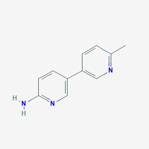 molecular formula C11H11N3 B3232496 5-(6-Methylpyridin-3-yl)pyridin-2-amine CAS No. 1341686-25-6