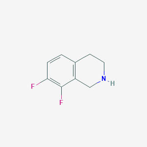 molecular formula C9H9F2N B3232521 7,8-Difluoro-1,2,3,4-tetrahydroisoquinoline CAS No. 1341921-45-6