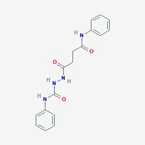 molecular formula C17H18N4O3 B323253 2-(4-anilino-4-oxobutanoyl)-N-phenylhydrazinecarboxamide 