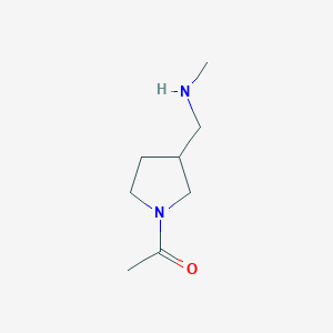 molecular formula C8H16N2O B3232533 1-(3-Methylaminomethyl-pyrrolidin-1-yl)-ethanone CAS No. 1341939-65-8
