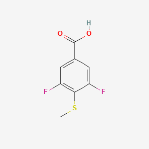 molecular formula C8H6F2O2S B3232554 3,5-Diflluoro-4-(methylsulfanyl)benzoic acid CAS No. 1342067-97-3