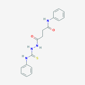 molecular formula C17H18N4O2S B323257 4-[2-(anilinocarbonothioyl)hydrazino]-4-oxo-N-phenylbutanamide 