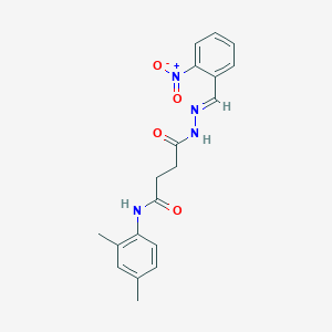 molecular formula C19H20N4O4 B323269 N-(2,4-dimethylphenyl)-4-(2-{2-nitrobenzylidene}hydrazino)-4-oxobutanamide 