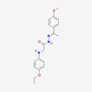 molecular formula C19H23N3O3 B323276 2-(4-ethoxyanilino)-N'-[1-(4-methoxyphenyl)ethylidene]acetohydrazide 