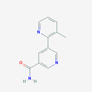 molecular formula C12H11N3O B3232775 3-Methyl-[2,3'-bipyridine]-5'-carboxamide CAS No. 1346686-60-9