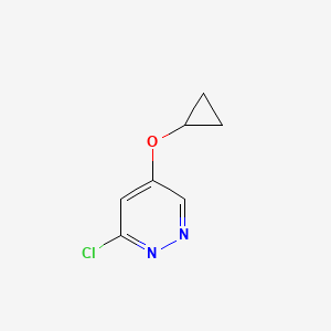 molecular formula C7H7ClN2O B3232788 3-Chloro-5-cyclopropoxypyridazine CAS No. 1346691-24-4